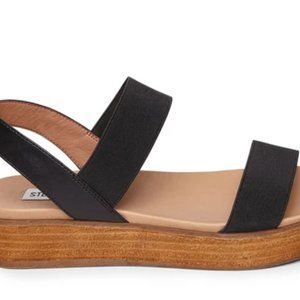 Steve Madden Agile Black Platform Sandals